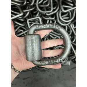 5/8" 18000LBS Heavy Duty Weld-On Forged D Ring with Welding Clips